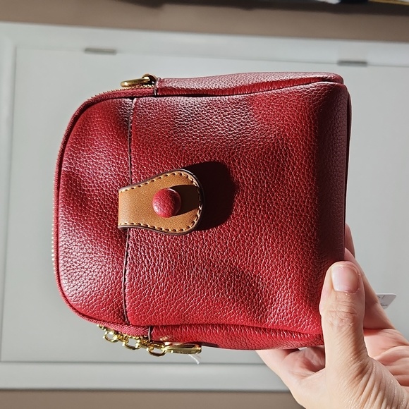 Kaidifeinroo Handbags - ✴️3501 Red/English Tan Mini Crossbody NWT Faux Leather bag